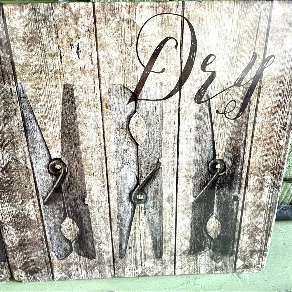 NEW Heavy Duty Steel Laundry Wash Dry Rinse Metal Signs
